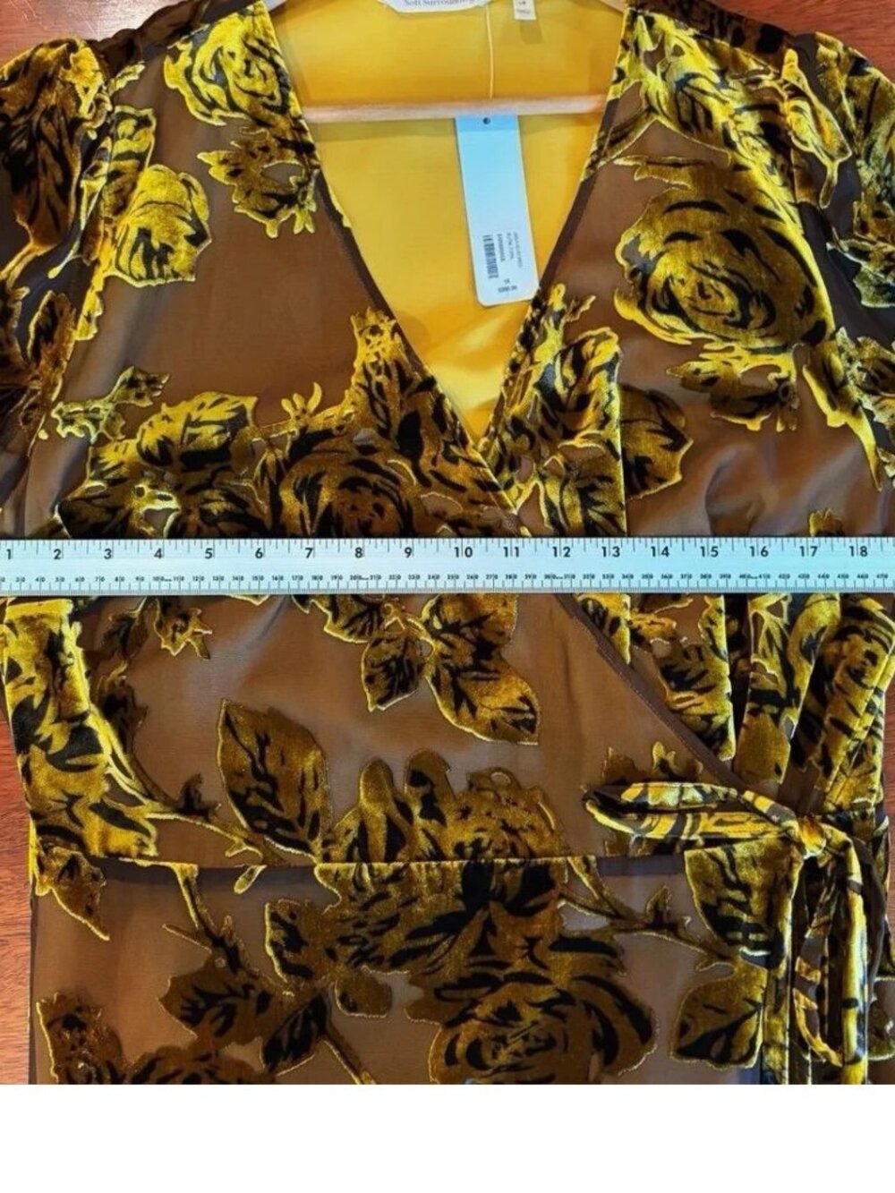 Soft Surroundings Jamila Velvet Burnout Dress (L) - Picture 6 of 8